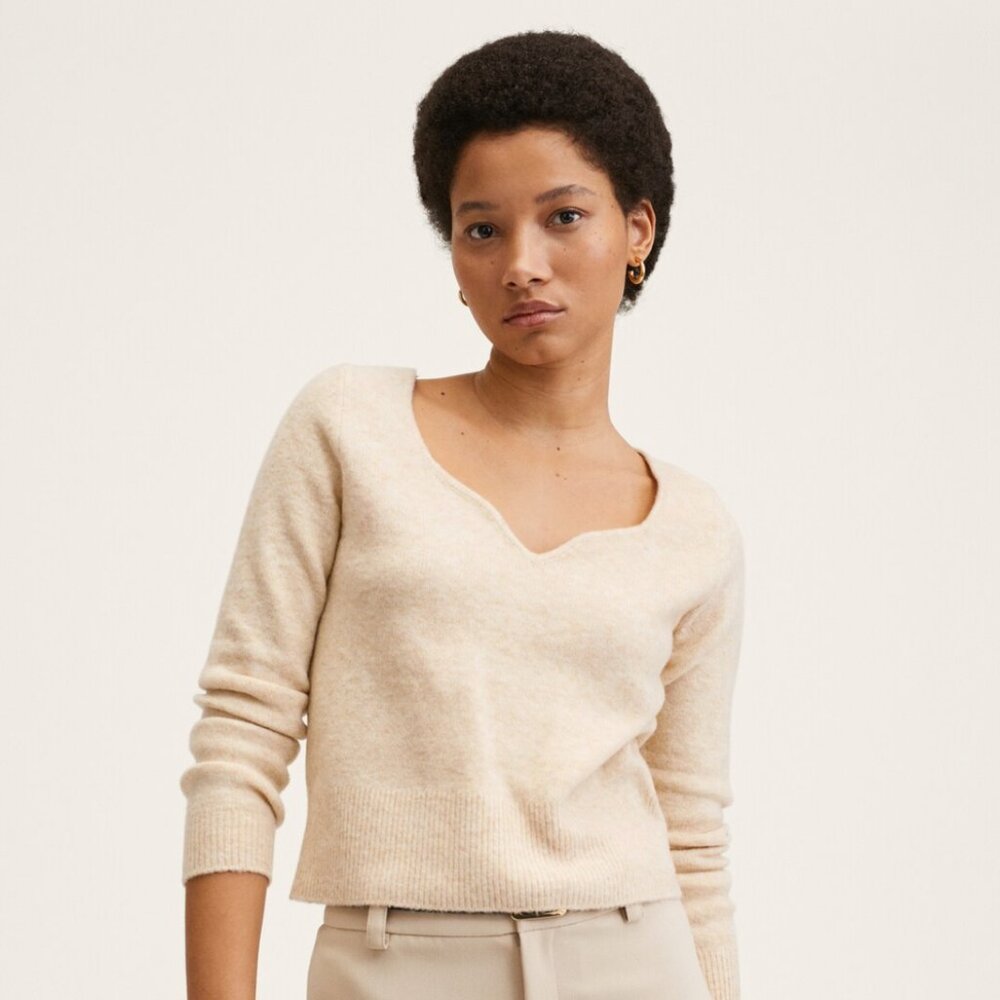 Mango Textured knit sweater - XS